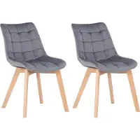 CLP chaise de salle à manger 2 places Passaic velours