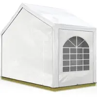 TOOLPORT Tente de réception 3x2 m, toile de haute qualité env. 450 N PE blanc construction en acier galvanisé avec raccordement par vissage