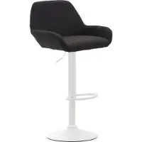 CLP Tabouret de bar Braga tissu blanc
