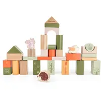PolarB VIGA : Jouets éducatifs en bois, blocs Montessori, animaux, 50 pièces.
