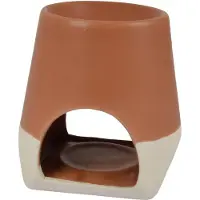 Homea Cheminée parfumée en céramique pour bougies à chauffe-plat et cire parfumée, 10,5 cm