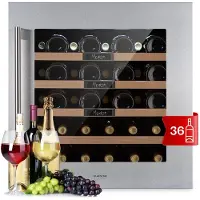 Klarstein Vinsider 36 Built-In Uno Cave à vin encastrable 36 bouteilles 92 litres en acier inoxydable