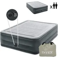 Intex Matelas gonflable pour lit double avec pompe automatique, dimensions 203x152 cm, marque , modèle 64418ND