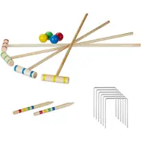 Relaxdays Jeu de croquet (2 - 4 Joueur)