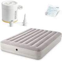 Intex Matelas gonflable double, 203x152x30 cm, avec pompe électrique, modèle 64179