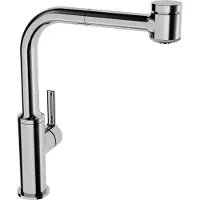 Hansa Hansaronda Robinet de cuisine, basse pression, commande latérale, 2 jets, orientable/extracti