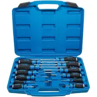 Bgs Jeu de tournevis carré femelle 6,3 mm (1/4") 12 pièces (Escale, évidement transversal)