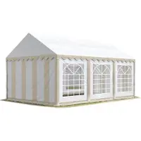 Sonstiges TOOLPORT 3x6 m Tente de réception / Barnum beige-blanc toile de haute qualité PVC 700 N