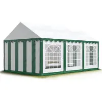 Sonstiges TOOLPORT 3x6 m Tente de réception / Barnum vert-blanc toile de haute qualité PVC 700 N