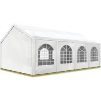 Sonstiges TOOLPORT Tente de réception 3x9 m, toile de haute qualité env. 450 N PE blanc construction en acier galvanisé avec raccordement par vissage