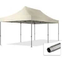 TOOLPORT 3x6 m Tonnelle pliante Acier, PES 750, crème