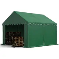 Sonstiges TOOLPORT Tente de stockage 3x4 m abri bâche PVC 750 N imperméable vert foncé avec cadre de sol