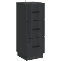 vidaXL Armoire à tiroirs Noir 33 x 34,5 x 87 cm Bois d'ingénierie