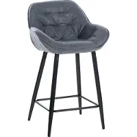 CLP Tabouret de bar Gibson gris, en tissu