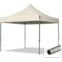 TOOLPORT 3x3 m Tonnelle pliante Acier, PES 750, crème