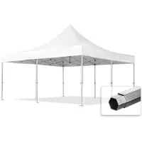 TOOLPORT 5x5 m Tonnelle pliante Alu, PVC 850, blanc