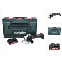 Metabo W 18 LT BL 11-125 Meuleuse d'angle sans fil 18 V 125 mm brushless + 1x Batterie 4,0 Ah + metaBOX - sans chargeur