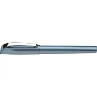 Schneider 168623 Ceod Shiny Stylo (pour droitiers et gauchers, plume M, cartouche d'encre incluse bleu roi (1x)