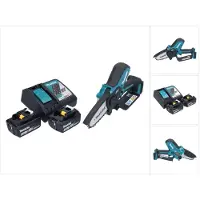 Makita DUC 101 RG Trononneuse d'elagage sans fil 18 V 10 cm Brushless + 2x batterie 6,0 Ah + kit chargeur