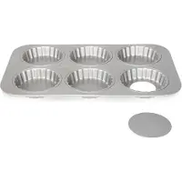 Patisse Mini quiche, Moule à gâteau, Argent