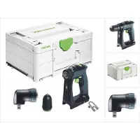 Festool CXS 18-Basic Perceuse-visseuse sans fil 18 V 40 Nm Brushless + tête angulaire + Systainer - sans batterie, sans chargeur