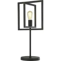 Searchlight Lampe de table noire Plaza