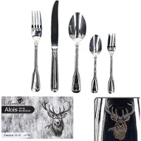 MamboCat 30pcs Alois set de couverts complet 6 pers. couteau fourchette cuillère inox cerf