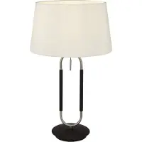 Searchlight Lampe de table Jazz noir avec gris métallisé