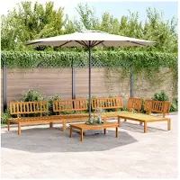 vidaXL Ensemble de 5 canapés de jardin en palettes en bois massif d'acacia