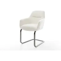 DELIFE Cantilever Pejo-Flex bouclé doux beige pied cantilever plat grafiete resorts ensachés