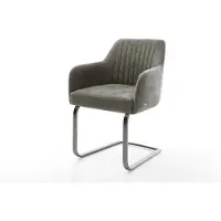 DELIFE Cantilever Greg-Flex bouclé doux couleur boue pied cantilever plat grafiete resorts ensachés