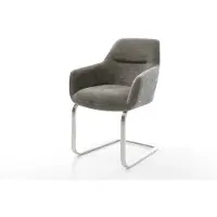 DELIFE Cantilever Pejo-Flex bouclé doux couleur boue pied cantilever plat acier inoxydable resorts ensachés