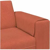 vidaXL Canapé rouge-orange 250 x 188 x 76 cm en velours côtelé