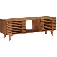 vidaXL Meuble TV avec rangement et porte, couleur naturelle, 105 x 30 x 35 cm,