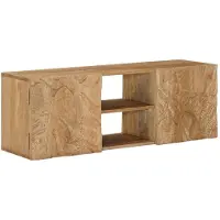 vidaXL Meuble TV mural avec étagère et rangement, avec porte, 100 x 30 x 35 cm