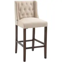CLP Tabouret de bar Cassandra tissu antique-foncé