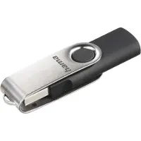 Hama Rotate USB 2.0 (64 Go, USB-A), Clé USB, Argent, Noir