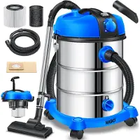 MASKO Aspirateur industriel pour liquides et poussières, filtre HEPA, 2300W, 30L, système de filtration 3 en 1, avec et sans sac