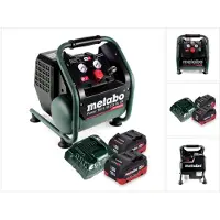 Metabo Power 160-5 18 LTX BL OF compresseur sans fil 18 V 8,0 bar sans brosse + 2x batterie 10,0 Ah + chargeur de batterie