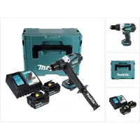 Makita DDF 458 RGJ Perceuse visseuse sans fil 18 V 91 Nm + 2x Batteries 6 Ah + Chargeur + Makpac