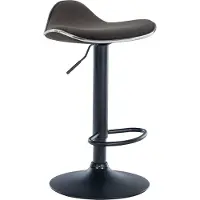 CLP Tabouret de bar Shanghai, revêtement en tissu, pivotant et réglable en hauteur | Couleur : gris foncé. Structure : noire
