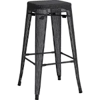 CLP Chaise de bar en métal Fletcher - Noire