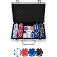 Longfield Set de poker 200pcs jetons de dés