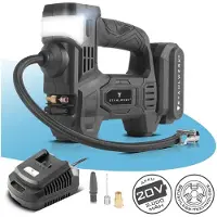 Stahlwerk Compresseur d'air à accu ADK-20 ST|72 watts de puissance |Pompe à air électrique avec affichage numérique et éclairage