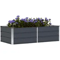 vidaXL Jardinière Anthracite 160 X 80 X 45 Cm Acier