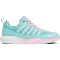 K-Swiss Femmes, Chaussure de salle, Chaussures Ultra Courtes pour Padel et Tennis (38), Turquoise, Bleu