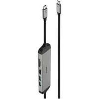 Lindy DST-Micro 140, station d'accueil micro USB-C pour ordinateur portable avec prise en charge 4K et câble de charge de 1,4 m 60 W