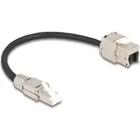 DeLOCK Connecteur RJ45 vers module Keystone Cat 6a, assemblage sur site, 25 cm