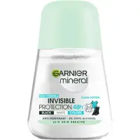 Garnier Mineral Invisible Protection Clean Coton Anti-transpirant à bille, 50 ml
