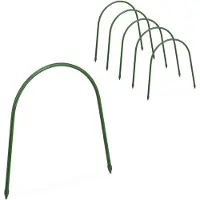 Relaxdays Arceaux pour tunnels , lot de 6, supports pour tunnels de culture et plates-bandes surélevées, H x l : 31 x 33 cm, résistants aux intempéries, flexibles, verts